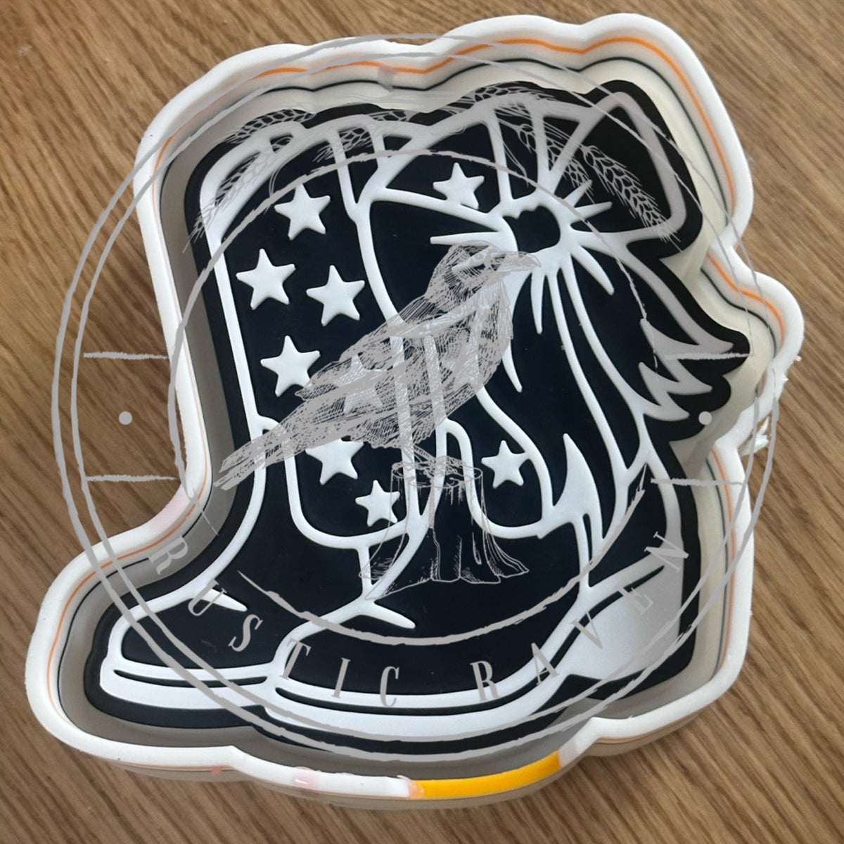 #171 Western American Flag Patriotic Cowboy Cowgirl Boot Freshie Mold Exclusive Can Be Used With Leopard & Lace Cardstock