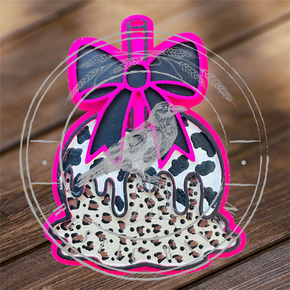 #500 Candy Apple Bow Christmas Thanksgiving Fall Freshie Mold Exclusive Can be used with Leopard & Lace Cardstock