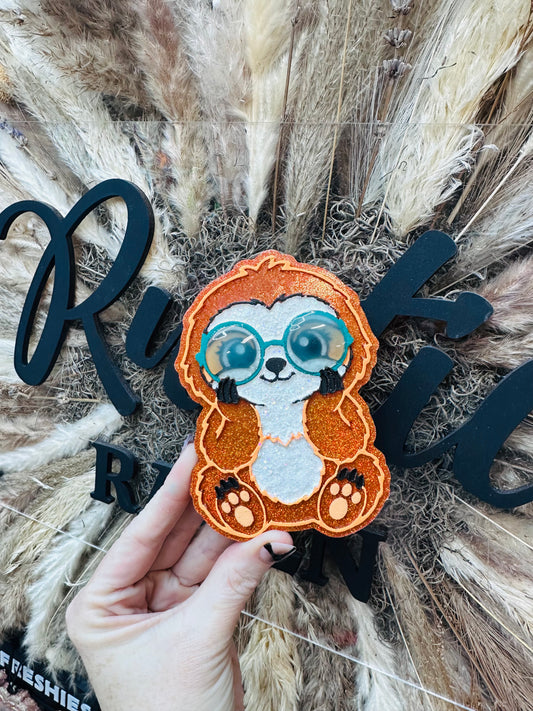 #471 Sloth glasses Geek Squad freshie mold exclusive