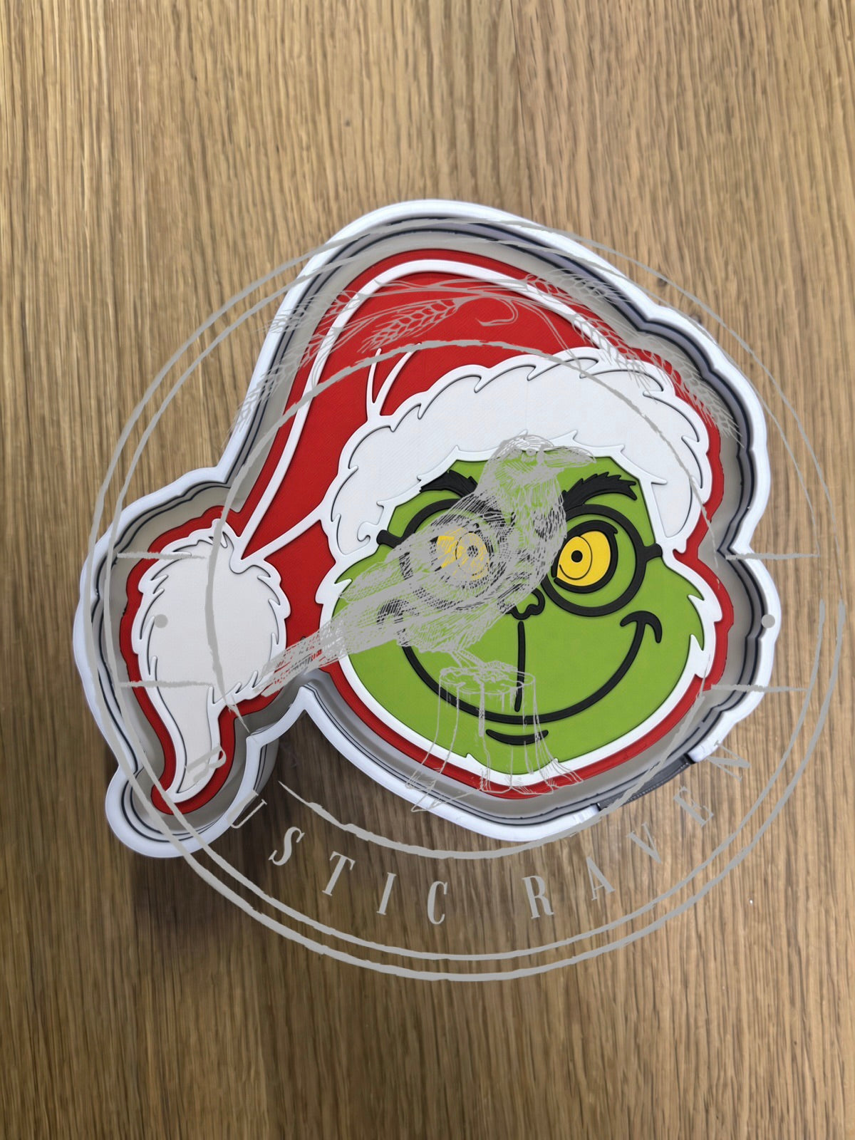 #508 Green Man Mean Santa Hat Glasses Christmas Freshie Mold Exclusive