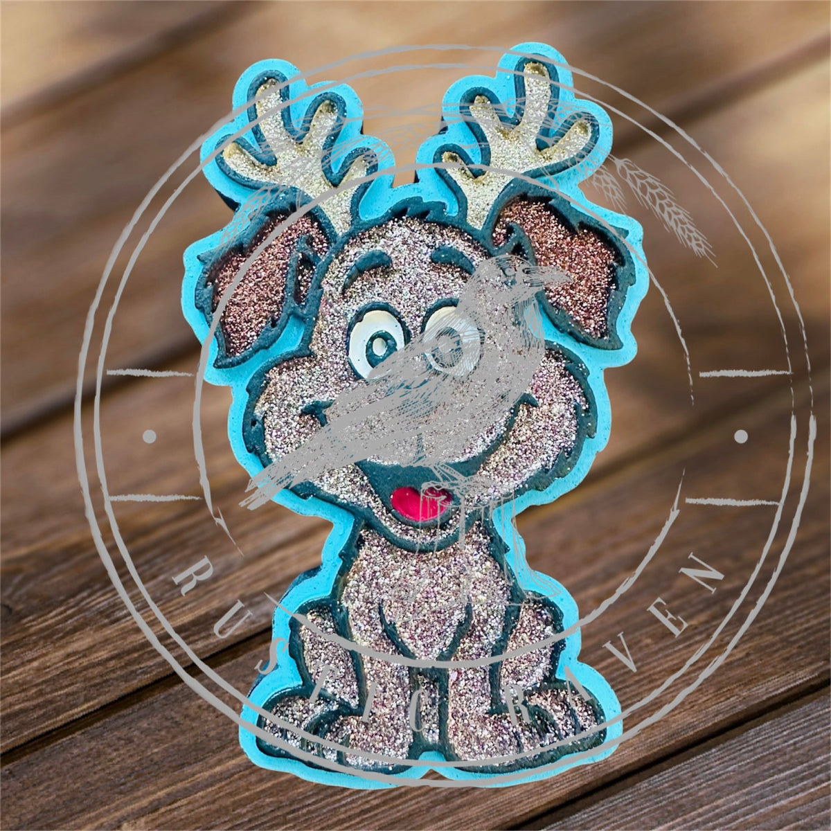 #487 Max Dog Reindeer Antlers Christmas Winter Freshie Mold Exclusive