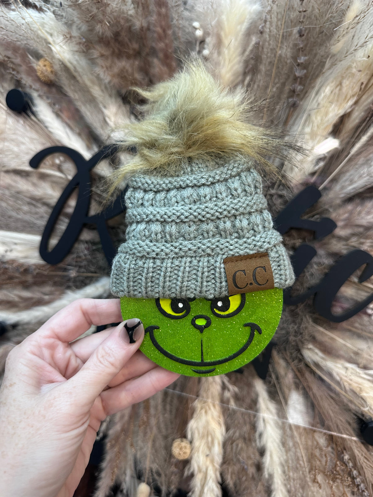 #543 Green Man Mean One Circle Beanie Hat Christmas Freshie Mold Exclusive