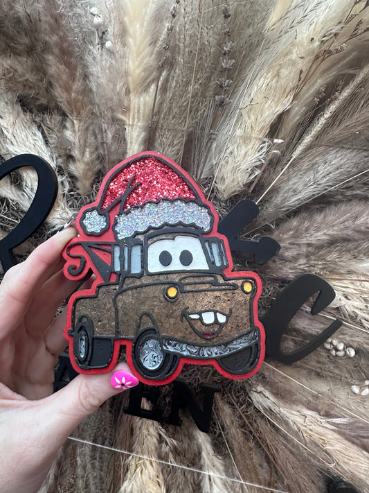 #512 Tow Truck Santa Hat Merry Christmas Freshie Mold Exclusive
