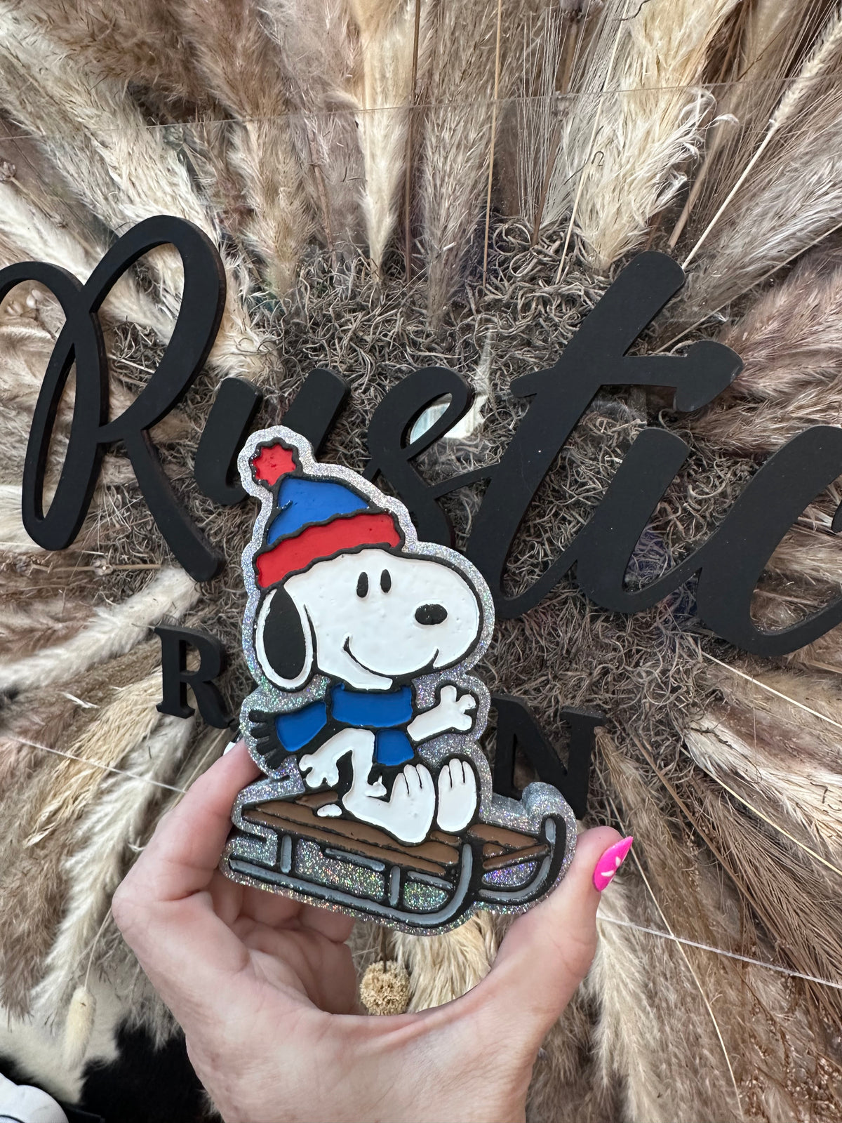 #515 Snoopy Dog Sled Christmas Freshie Mold Exclusive