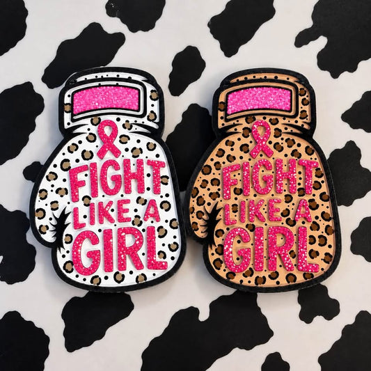 #163 Cancer Awareness Glove Fight Like A Girl Freshie Mold Exclusive
