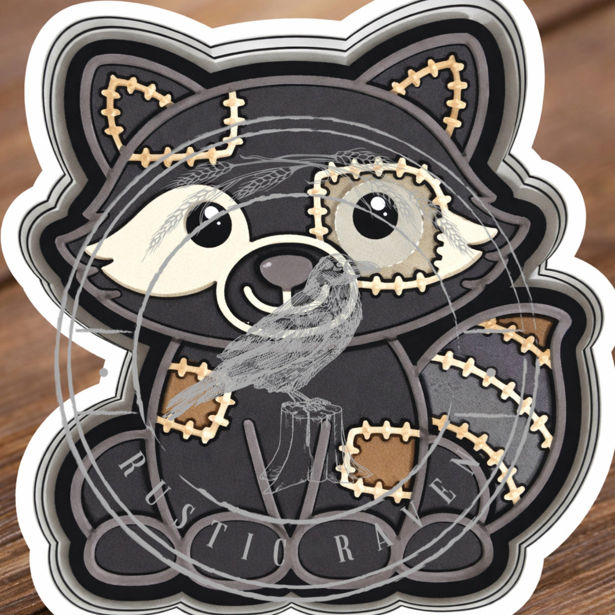 #368 Racoon Patches Patch Pal Animal Freshie Mold Exclusive