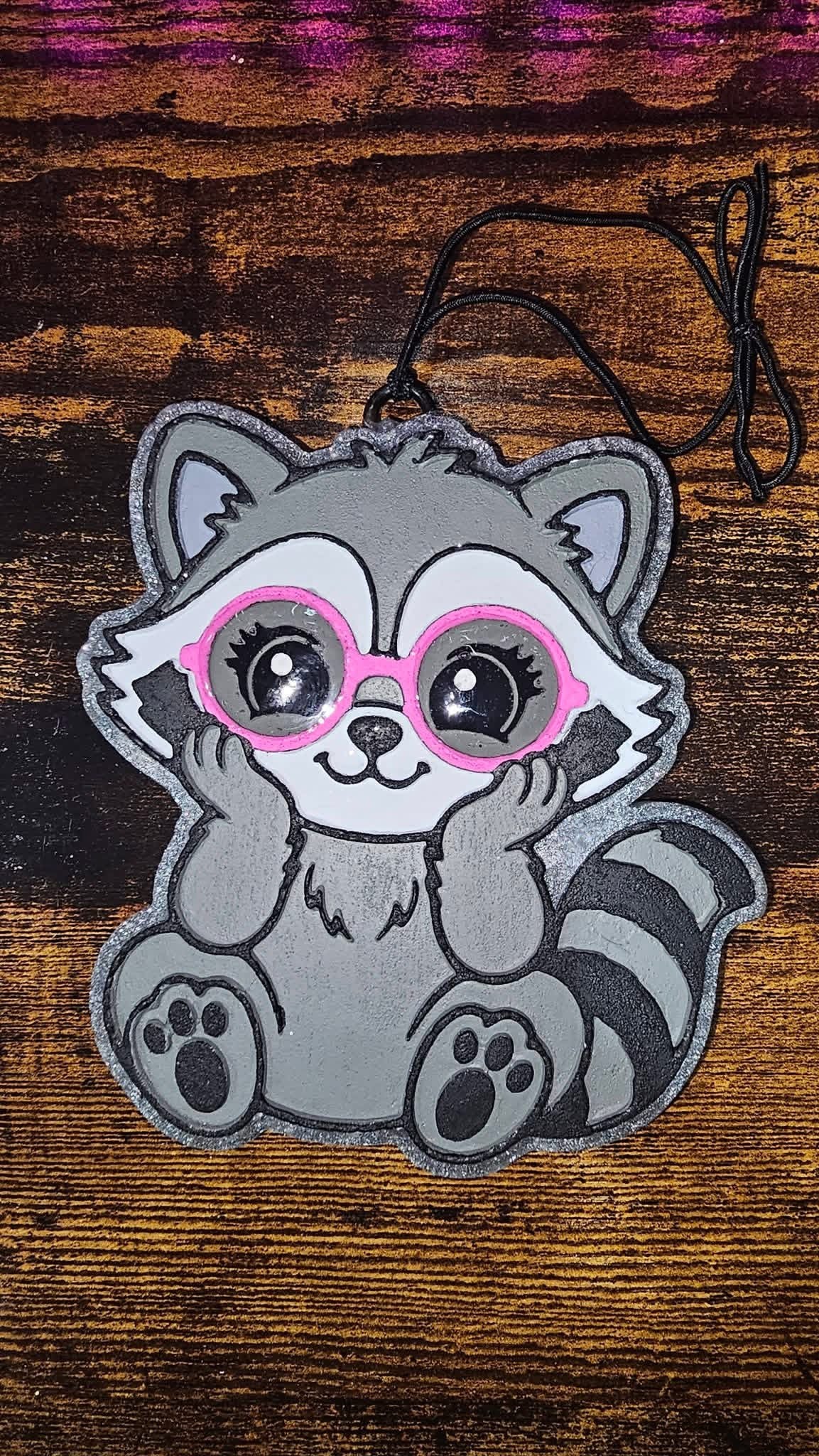 #462 Racoon Glasses Geek Squad  freshie mold exclusive