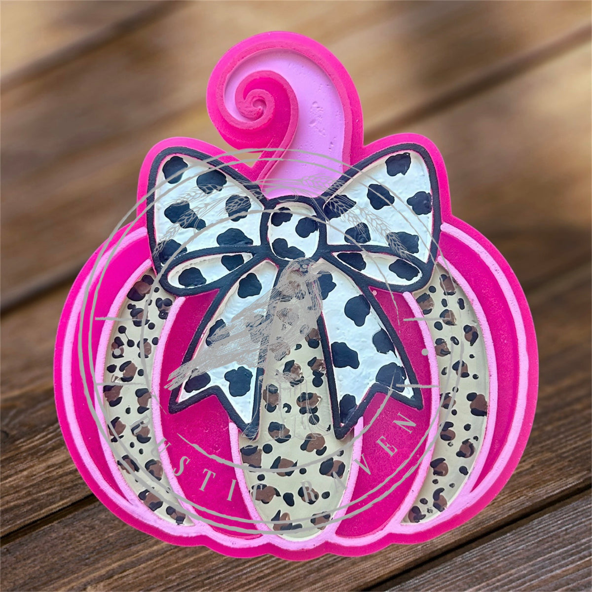 #477 Pumpkin Bow Thanksgiving Fall Freshie Mold Exclusive Can be used with Leopard & Lace Cardstock