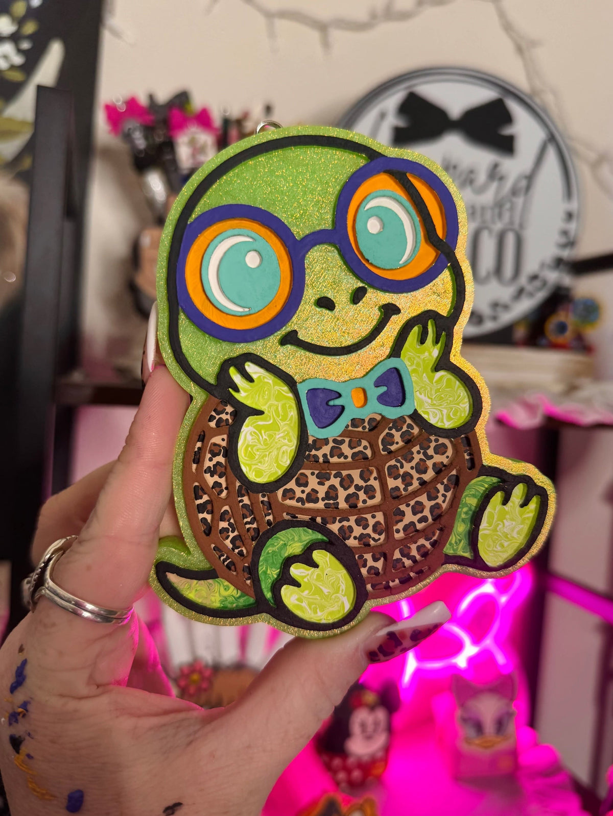 #226 Turtle Glasses Bow Tie Exclusive Freshie Mold