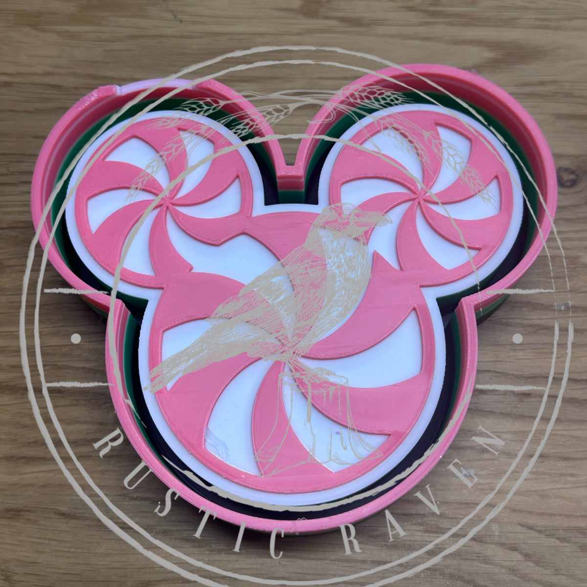 #478 Mouse Swirl Ears Christmas Winter Freshie Mold Exclusive Can be used with Leopard & Lace Cardstock