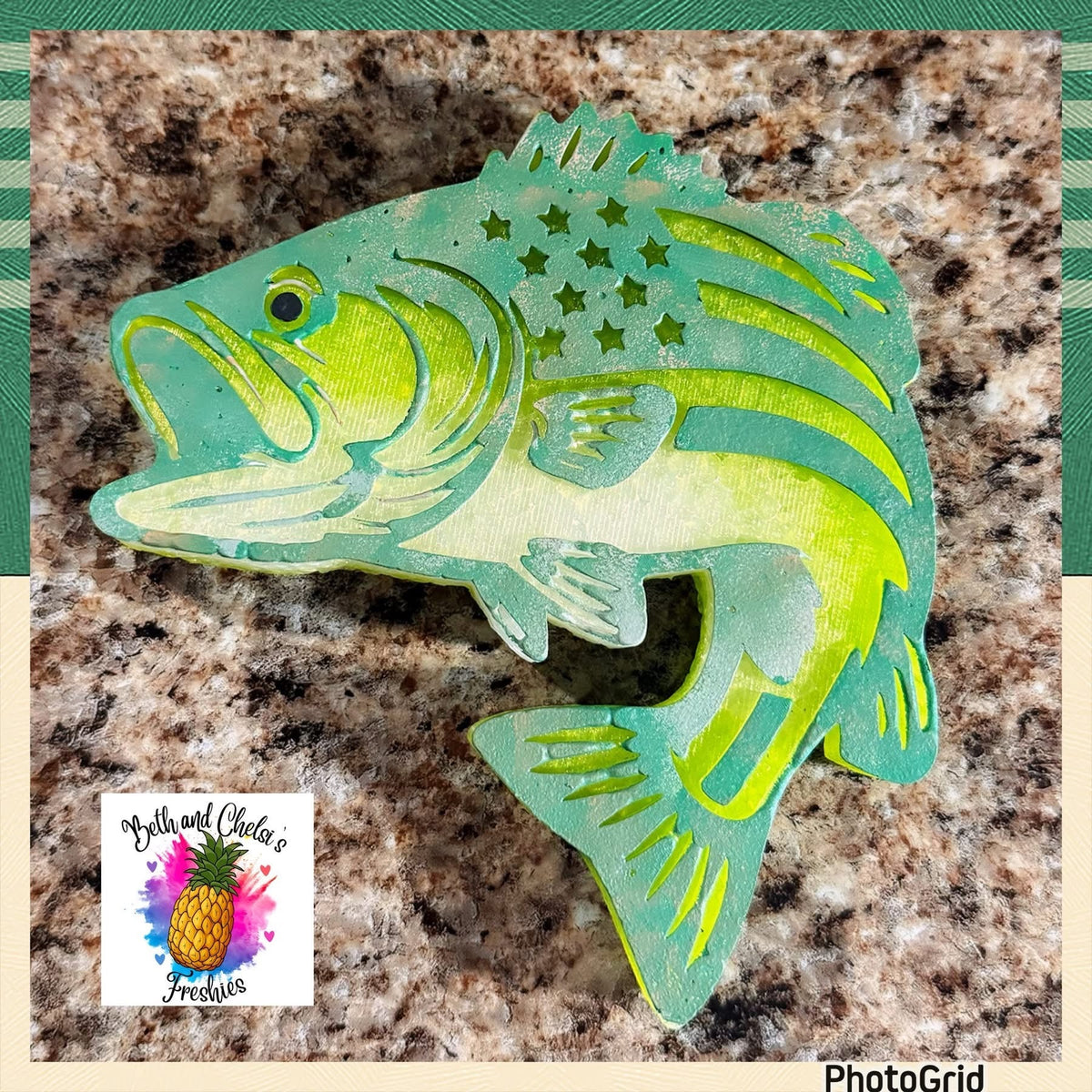 #289 Men Man Flag Fish Bass Freshie Mold Exclusive