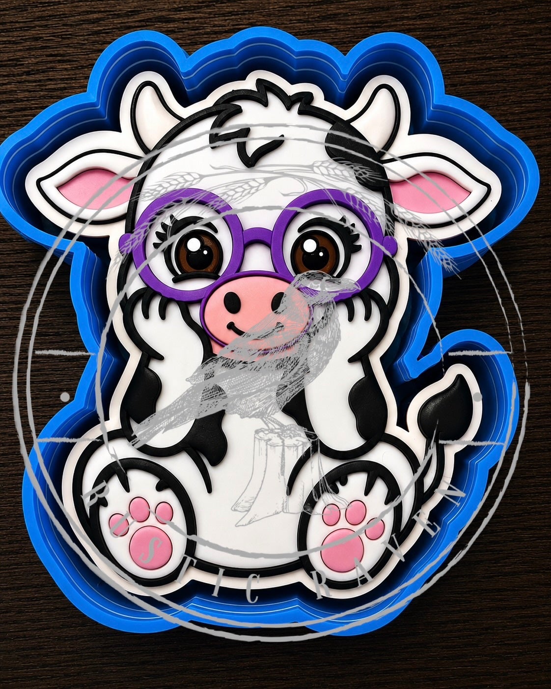 #469 Cow Spots Glasses Freshie Mold Exclusive