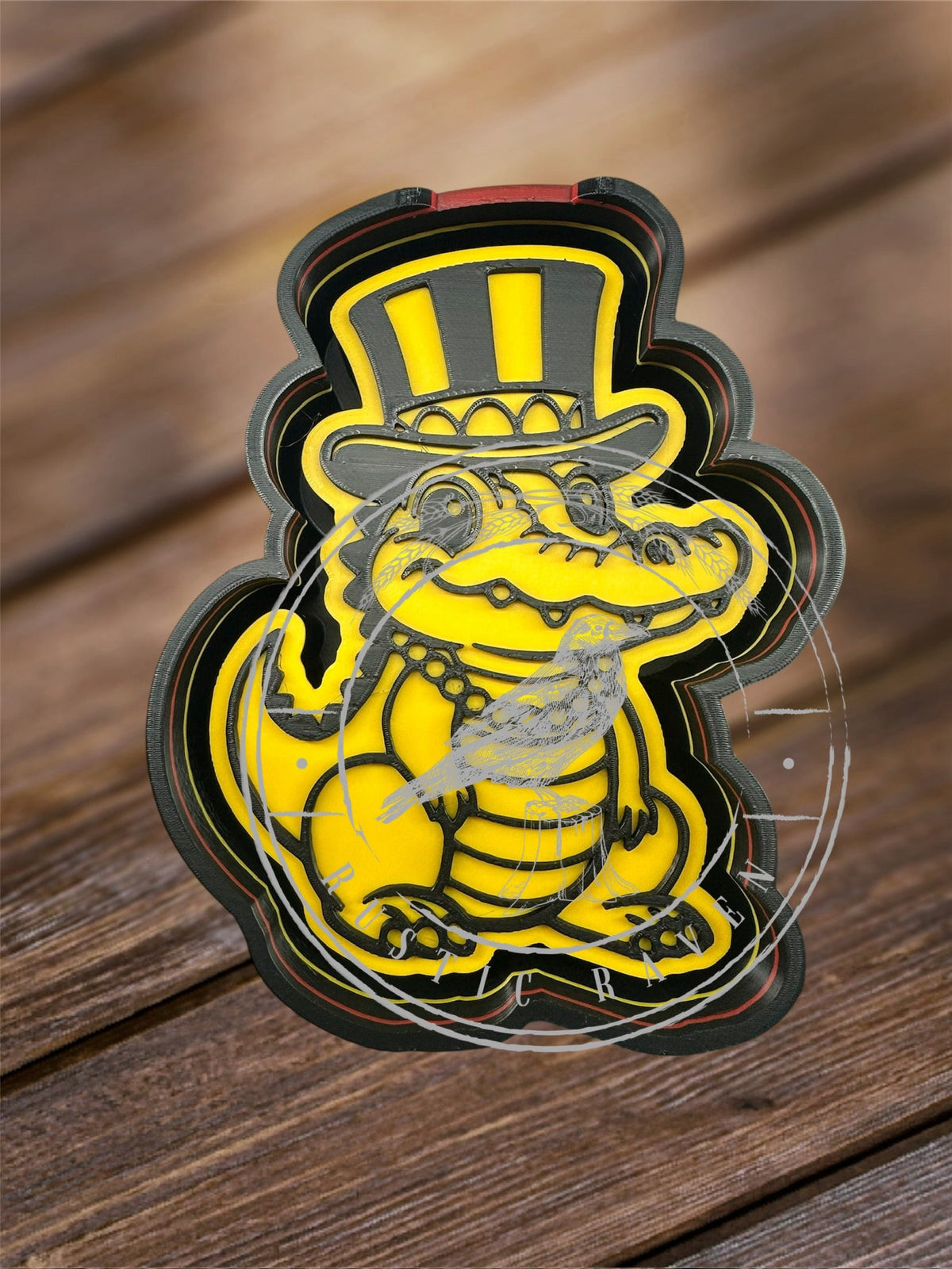 #129 Mardi Gras Alligator Crocodile Hat Freshie Mold Exclusive