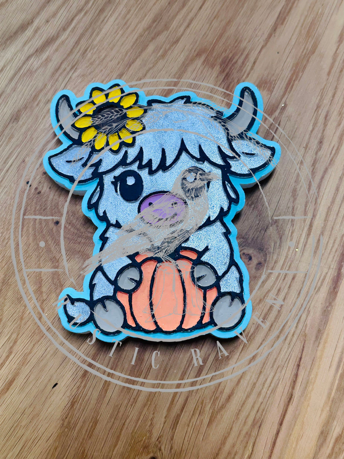 #486 Daisy Mae Cow Highland Flower Pumpkin Thanksgiving Fall Freshie Mold Exclusive
