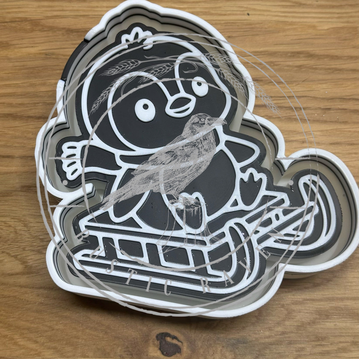 #493 Penguin Sled Christmas Winter Freshie Mold Exclusive Can be used with Leopard & Lace Cardstock