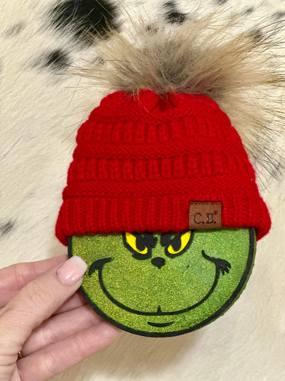 #61 Christmas Mean Green Face For Beanie Freshie Mold Exclusive
