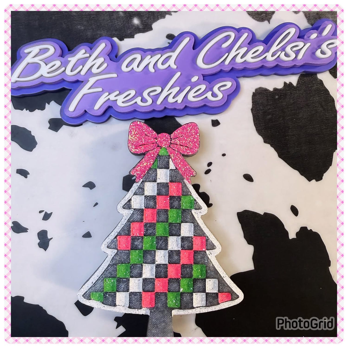 #54 Western Checkered Christmas Tree Freshie Mold Exclusive
