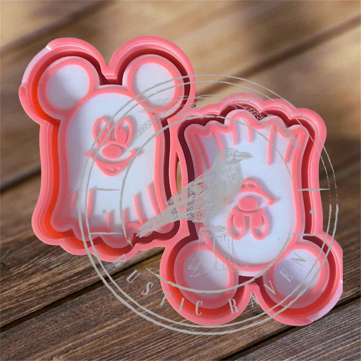 #427 Vents 3" Halloween Mouse Ghost Ears freshie mold exclusive can be used with Leopard & Lace Cardstock