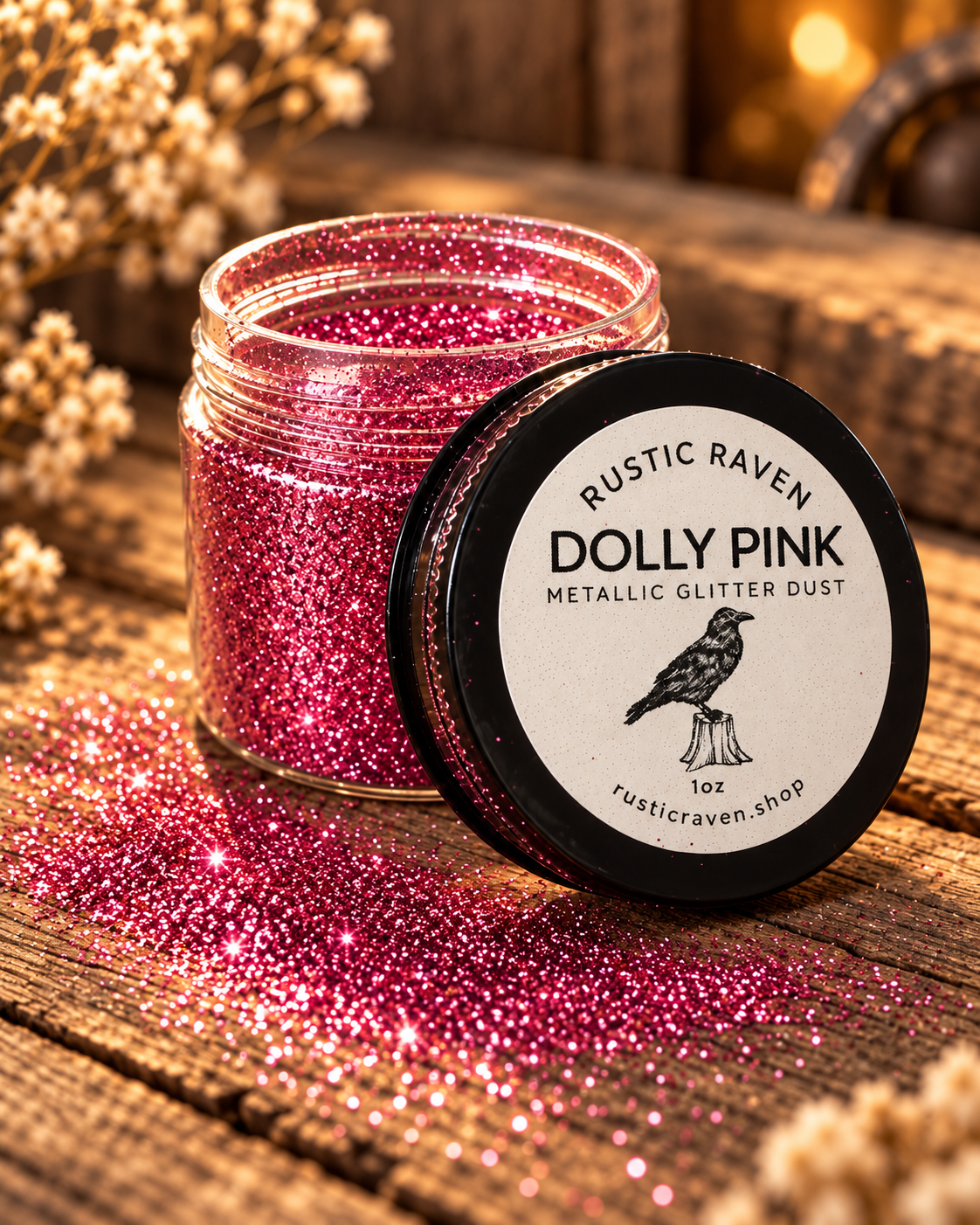 Dolly Pink Metallic Glitter Dust 1oz