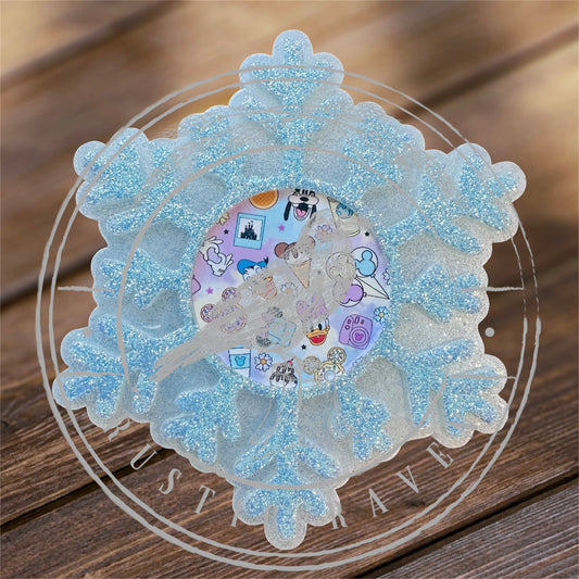 #479 Snowflake Use 2" Cardstock for center Christmas Winter Freshie Mold Exclusive Can be used with Leopard & Lace Cardstock