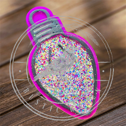 #499 Christmas light bulb lights Winter Freshie Mold Exclusive Can be used with Leopard & Lace Cardstock