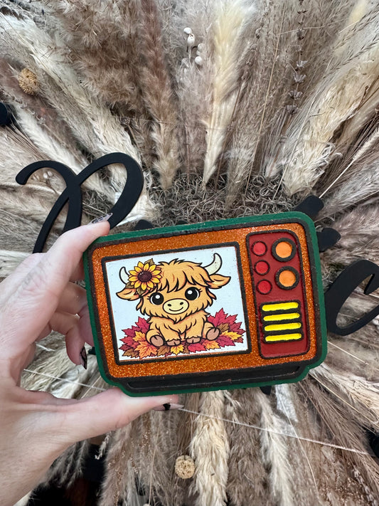 #542 Television TV Freshie Mold Exclusive Can be used with Leopard & Lace Cardstock