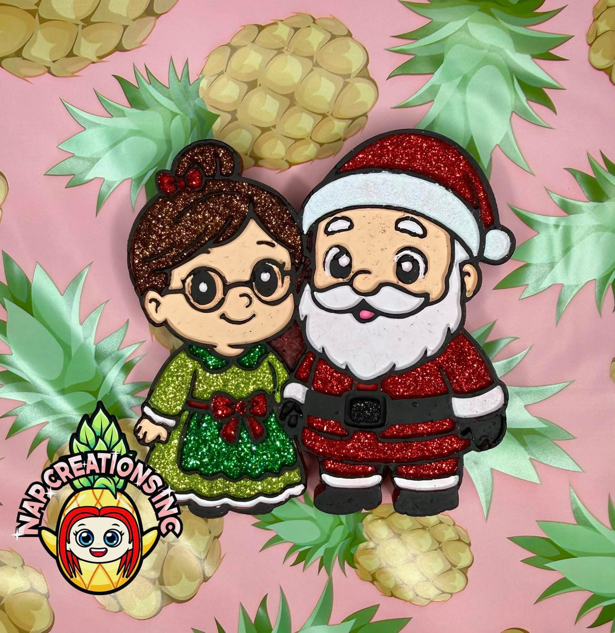 #45 Christmas Santa Claus and Mrs. Claus Freshie Mold Exclusive