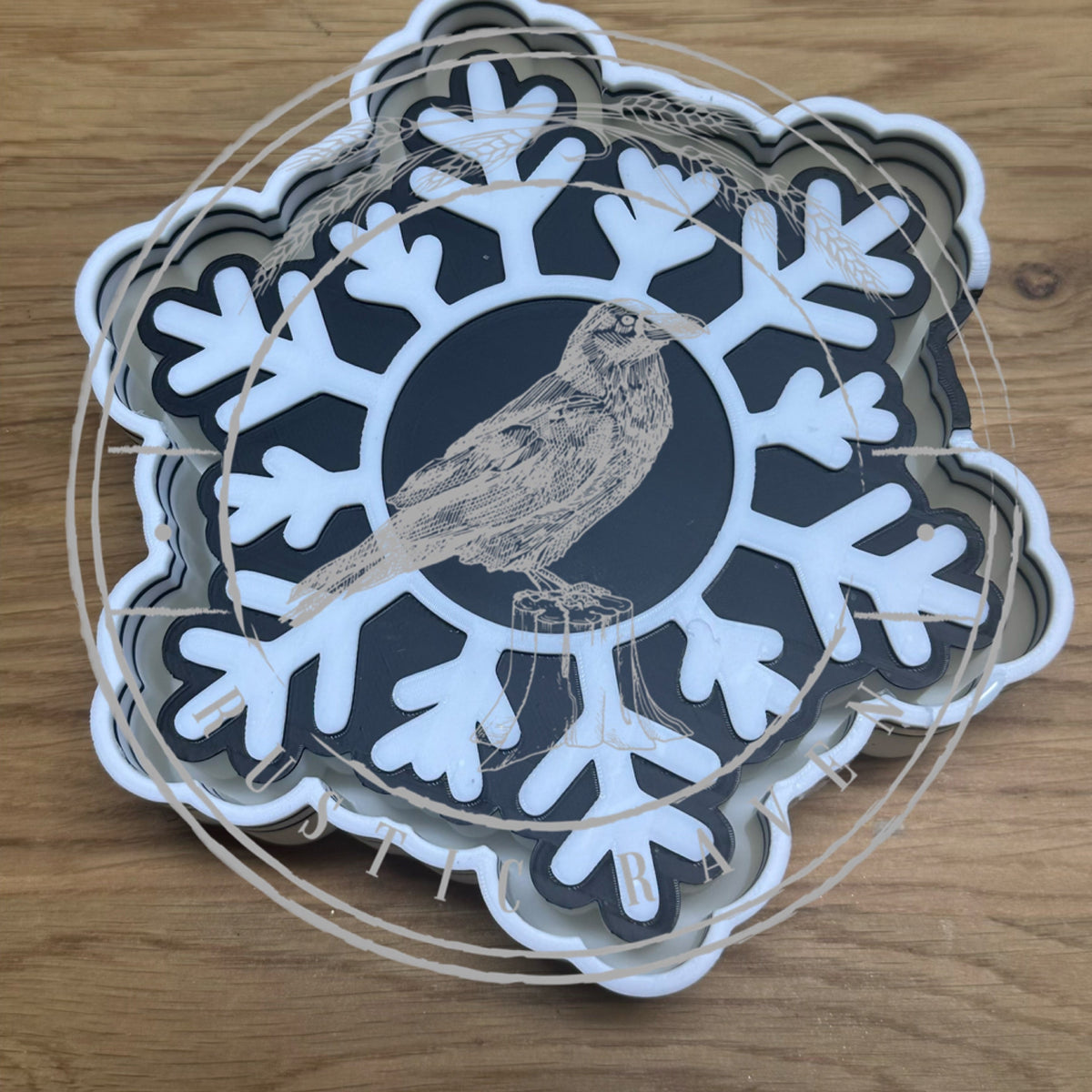#479 Snowflake Use 2" Cardstock for center Christmas Winter Freshie Mold Exclusive Can be used with Leopard & Lace Cardstock