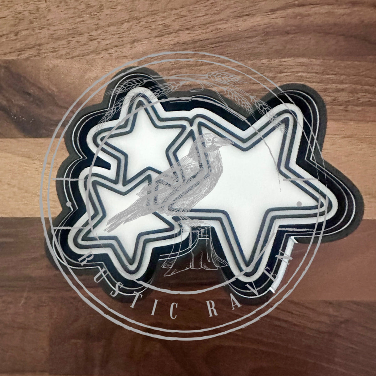 #365 American Patriotic Stars Freshie Mold Exclusive Can Be Used With Leopard & Lace Cardstock