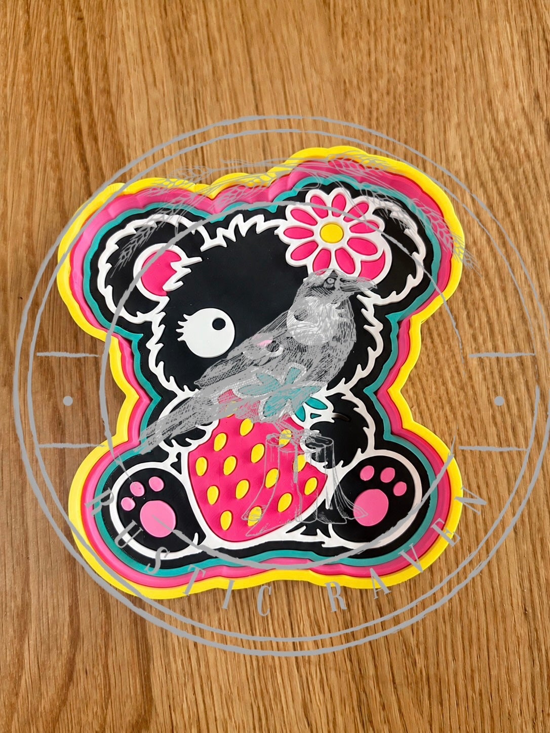 #236 Bear Flower Strawberry Freshie Mold Exclusive