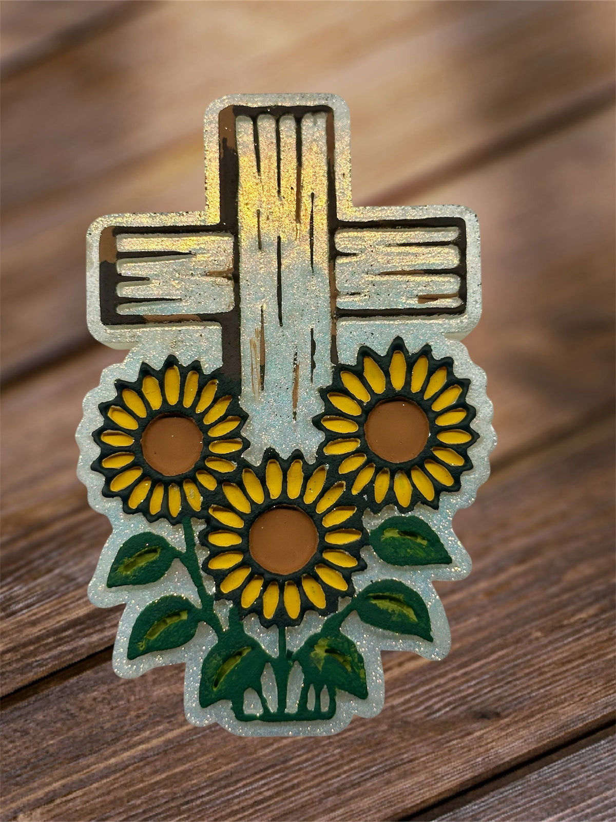 #169 Cross Sunflower Freshie Mold Exclusive