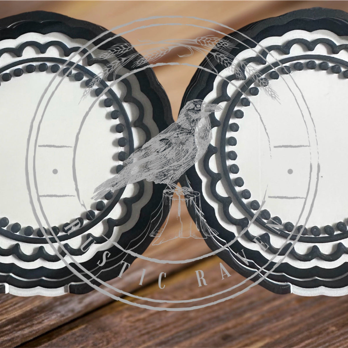Scalloped Circle Vents for 2" cardstock can be used with Leopard & Lace Cardstock