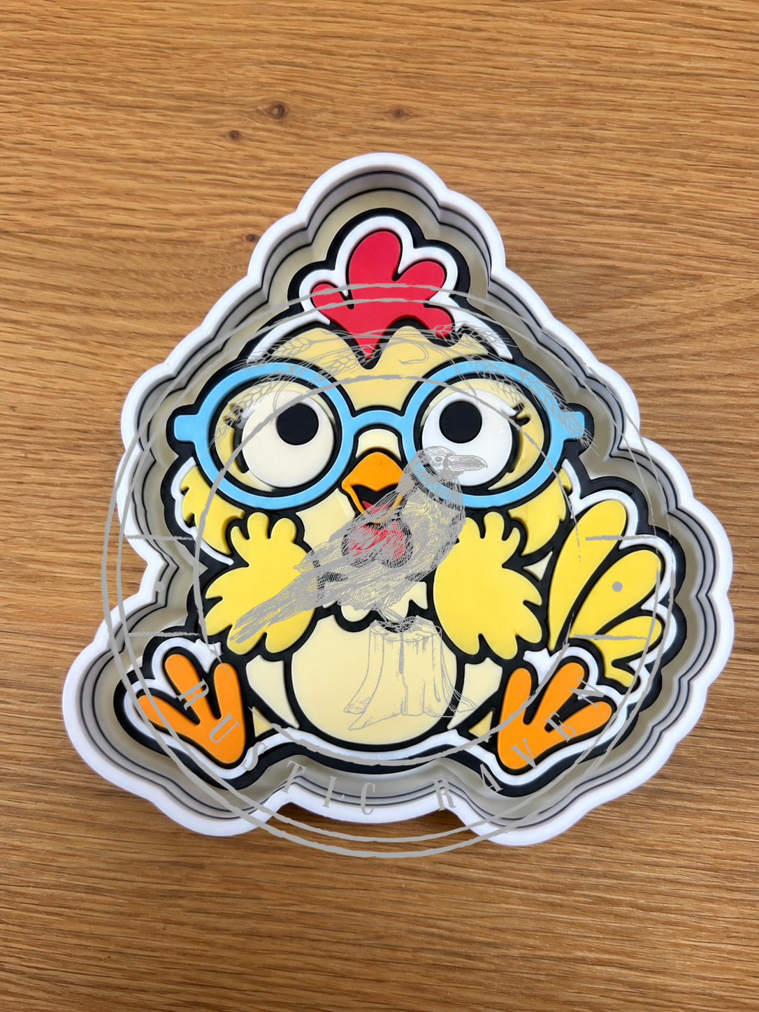 #537 Chicken Glasses Geek Squad Animal Freshie Mold Exclusive