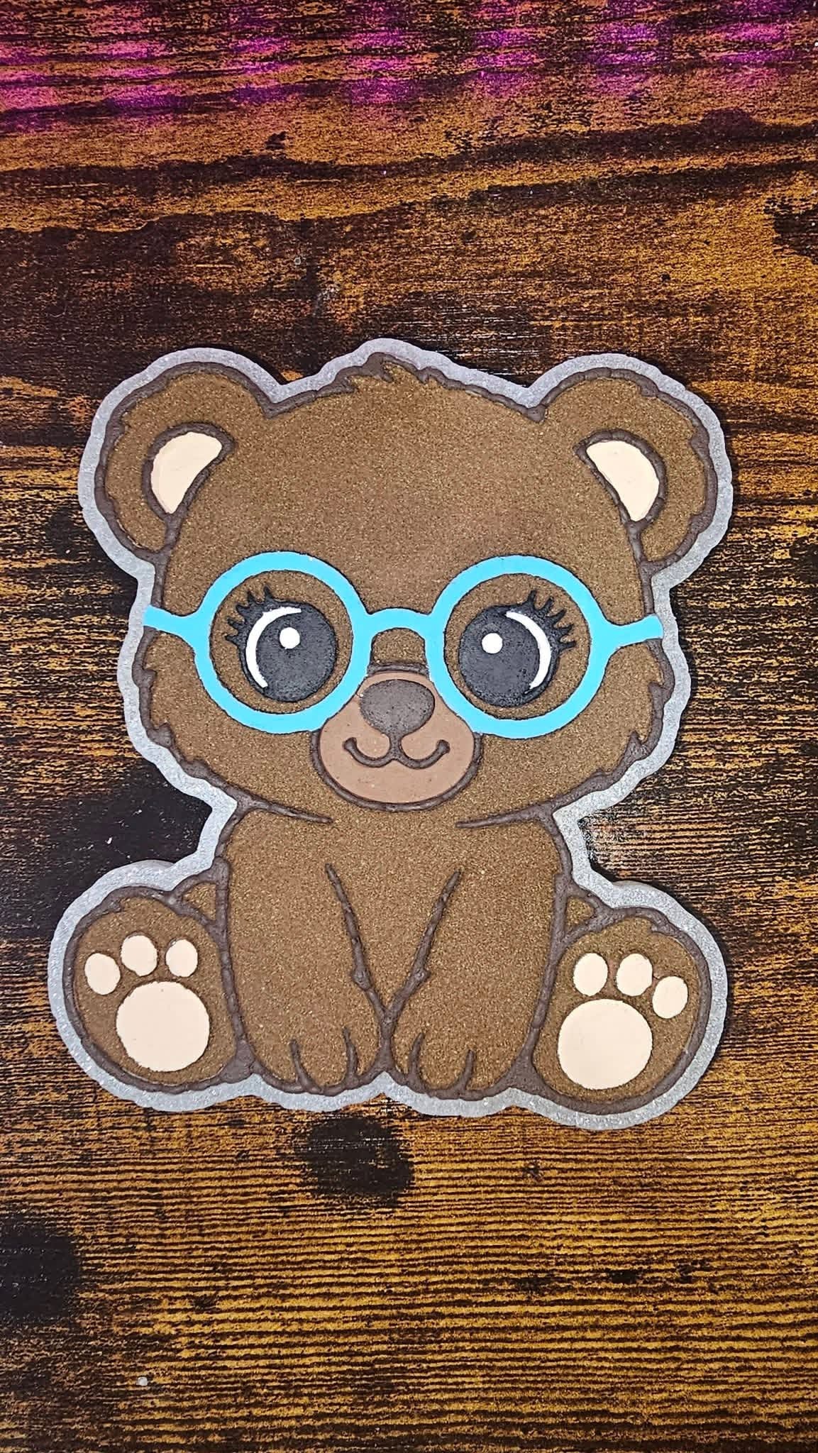 #460 Bear Glasses Geek Squad Freshie Mold Exclusive
