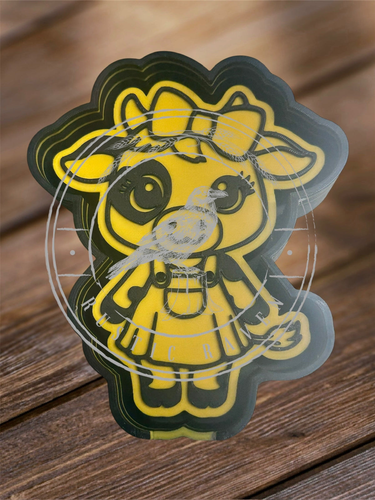 #244 Cow With Bow In Dress Freshie Mold Exclusive