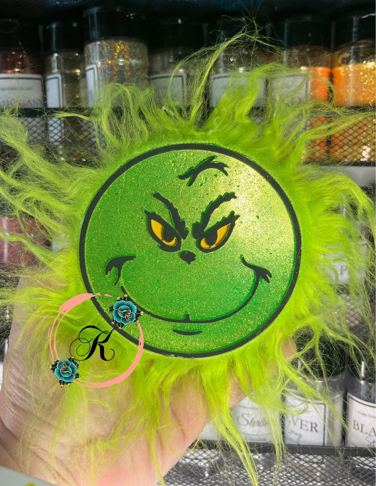 #61 Christmas Mean Green Face For Beanie Freshie Mold Exclusive