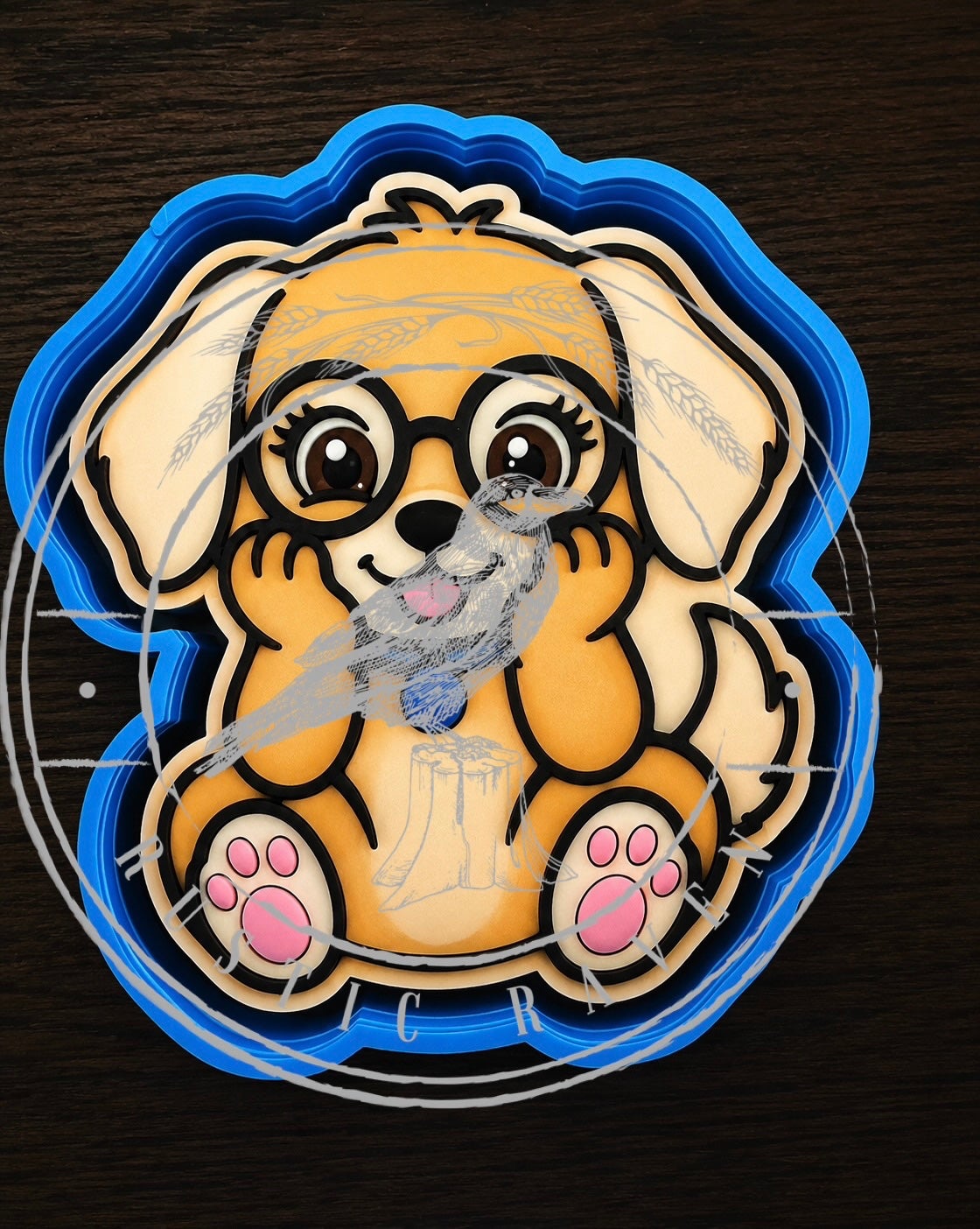 #468 Dog puppy glasses freshie mold exclusive