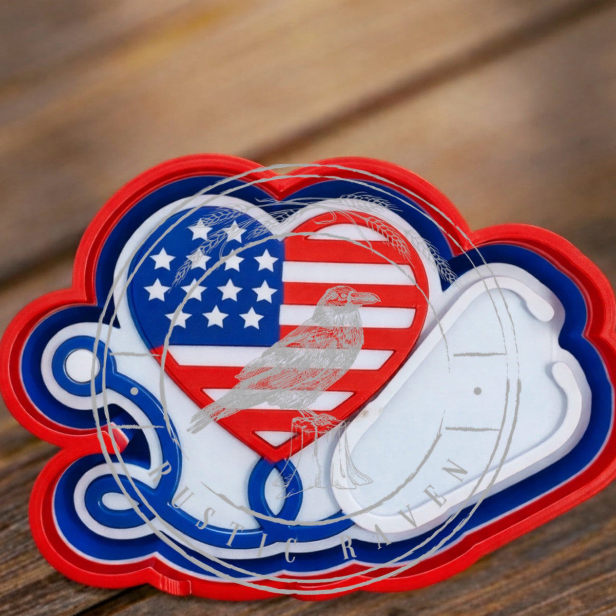#141 American Flag Stethoscope Doctor Nurse Freshie Mold Exclusive
