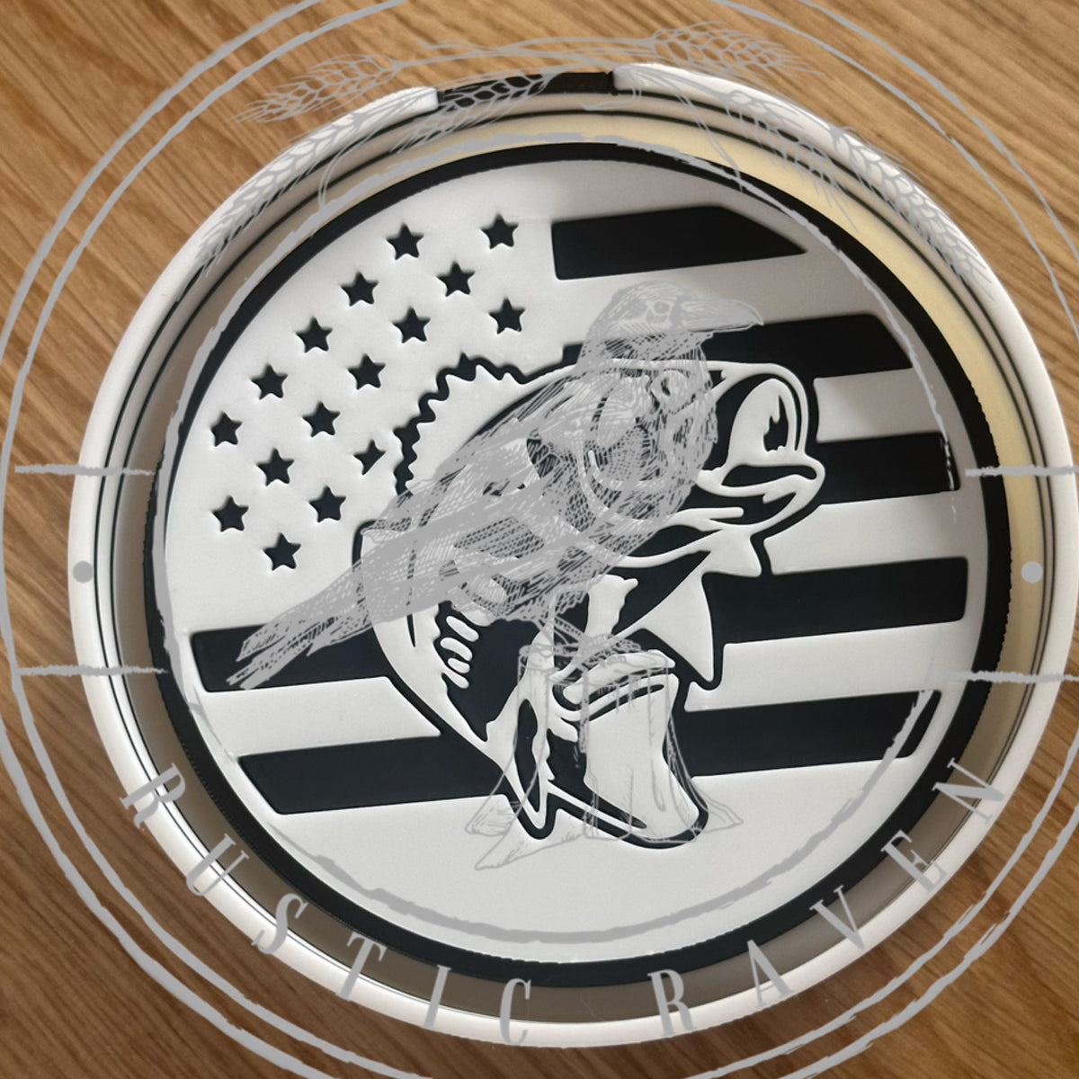 #288 Men Man America Flag Patriotic Circle Bass Fish Freshie Mold Exclusive