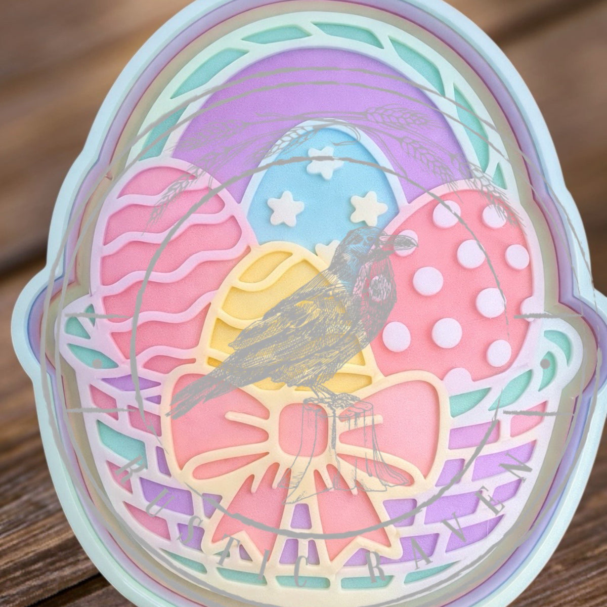 #261 Easter Basket With Eggs Freshie Mold Exclusive Can Be Used With Leopard & Lace Cardstock