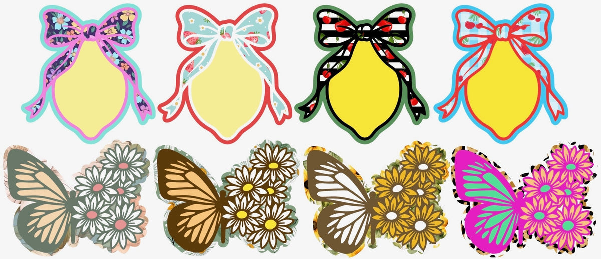 #91 Lemon Bow Mold Freshie Exclusive Can Be Used With Leopard & Lace Cardstock