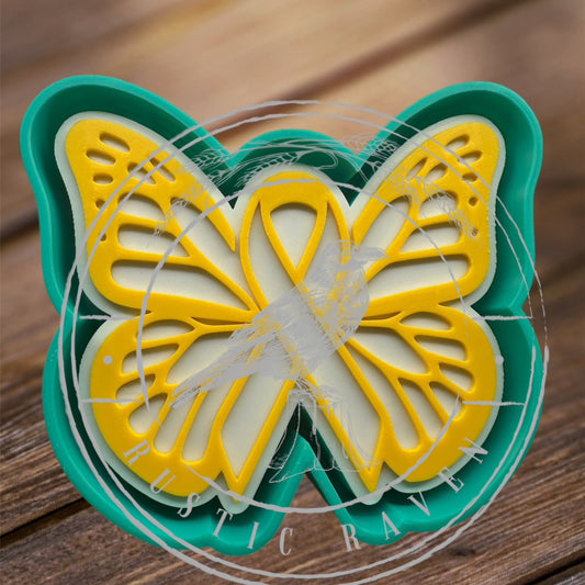 #164 Cancer Awareness Butterfly Freshie Mold Exclusive