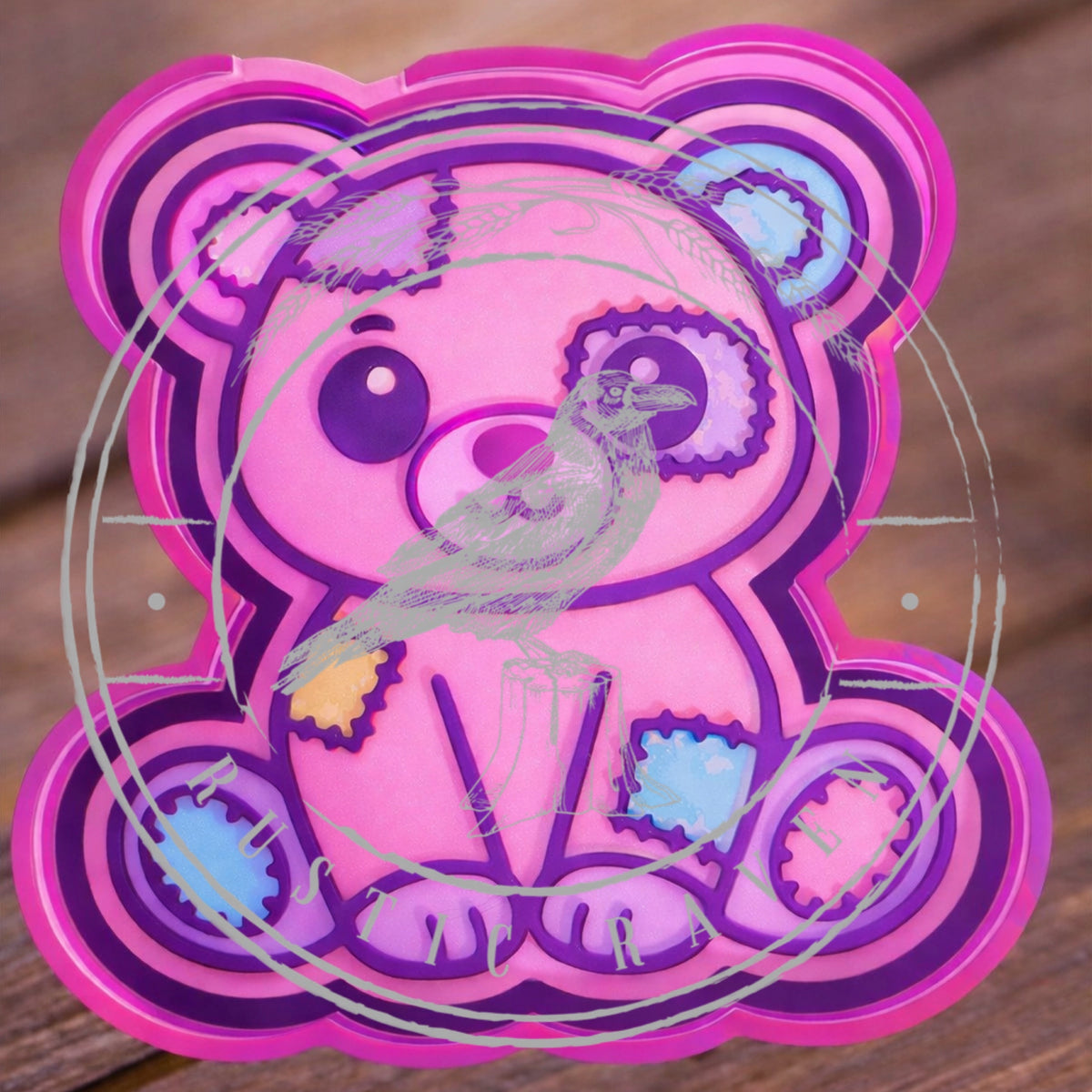 #374 Bear Patches Patch Pal Animal Freshie Mold Exclusive