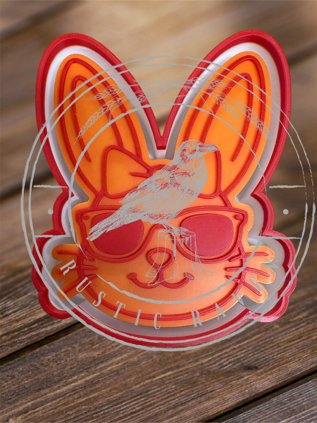 #253 Easter Bunny Rabbit With Sunglasses & Bow Freshie Mold Exclusive Can Be Used With Leopard & Lace Cardstock