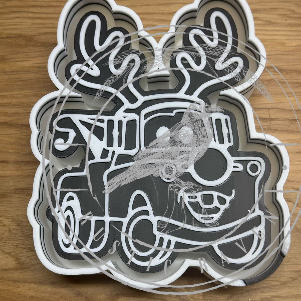#490 Tow Truck Reindeer Christmas Winter Freshie Mold Exclusive