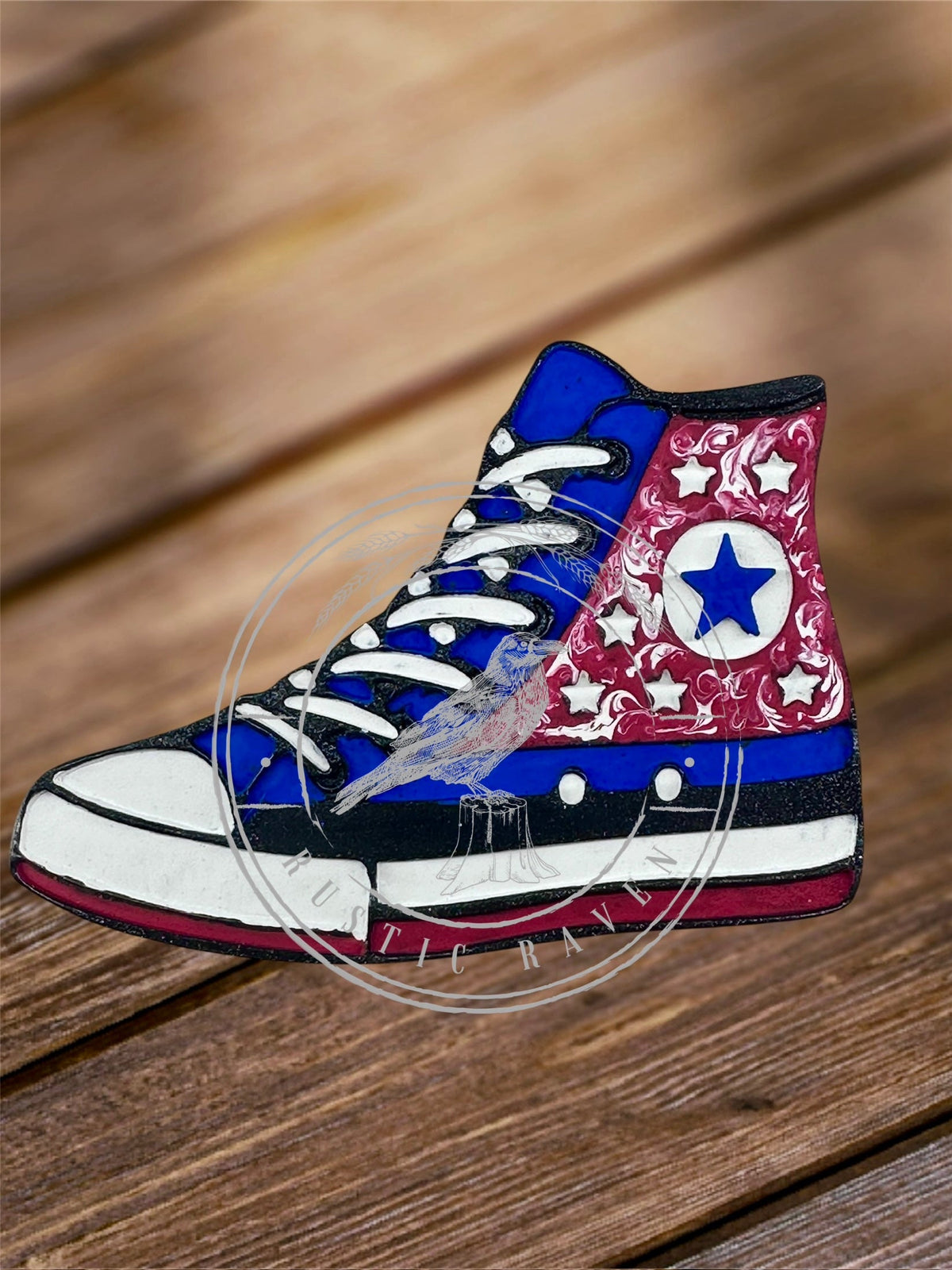 #366 American Patriotic Flag Shoe Sneaker Converse Freshie Mold Exclusive