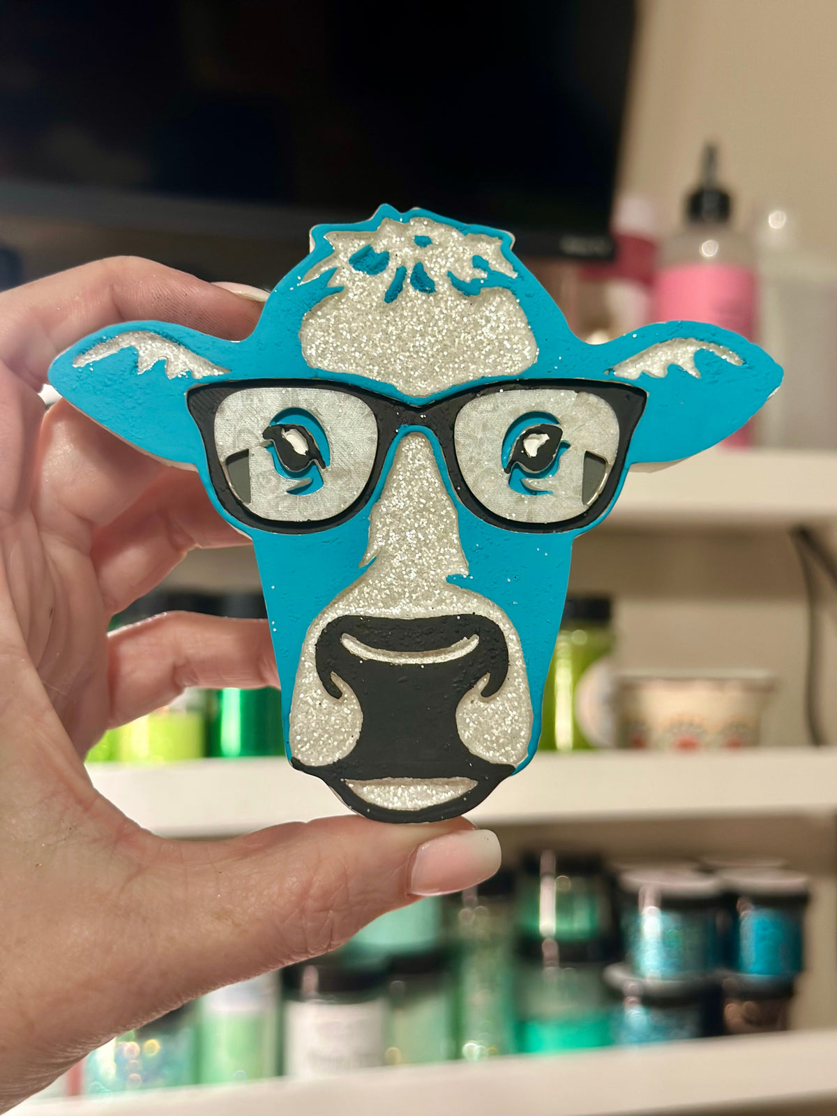 #225 Kristin’s Western Blue Cow Freshie Mold Exclusive