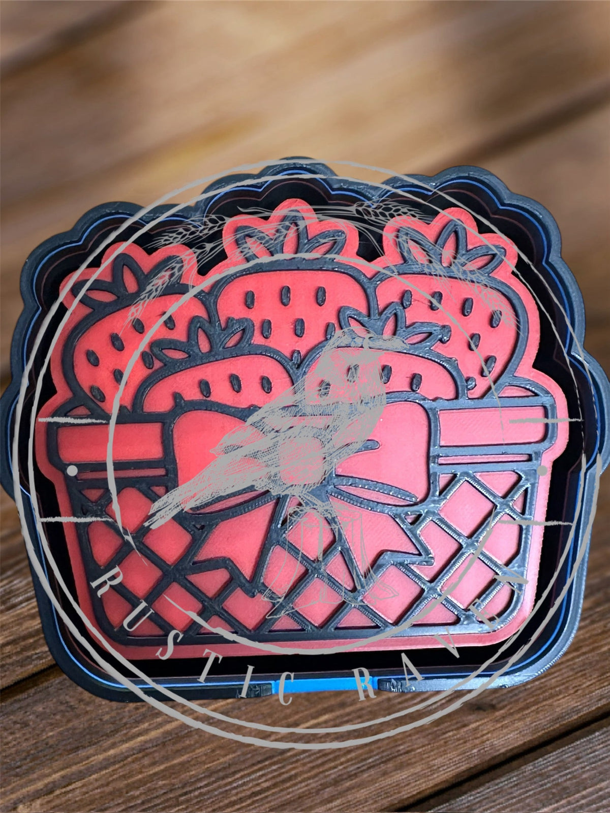#89 Strawberries Strawberry Basket With Bow Freshie Mold Exclusive