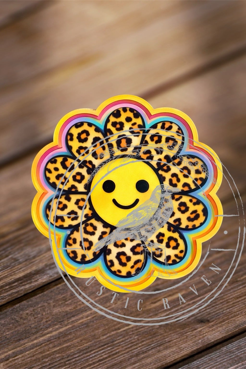 #247 Smiley Spring Flower Freshie Mold Exclusive Can Be Used With Leopard & Lace Cardstock