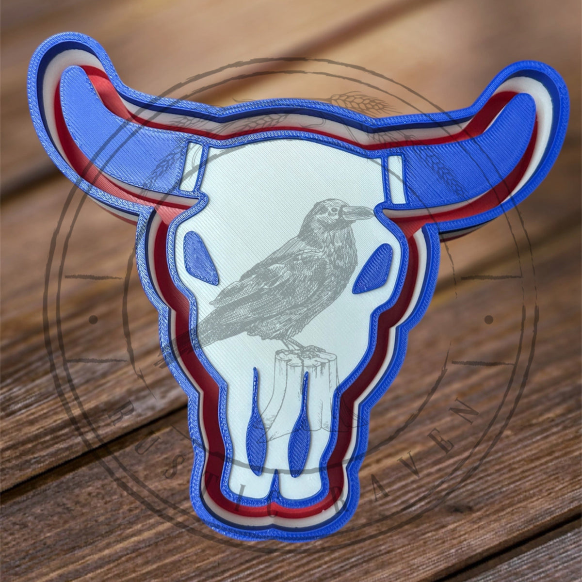#208 Western Large Bull with Eyes Head Plain Freshie Mold Exclusive